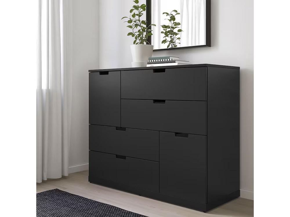 Комод Нордли 34 black ИКЕА (IKEA) изображение товара