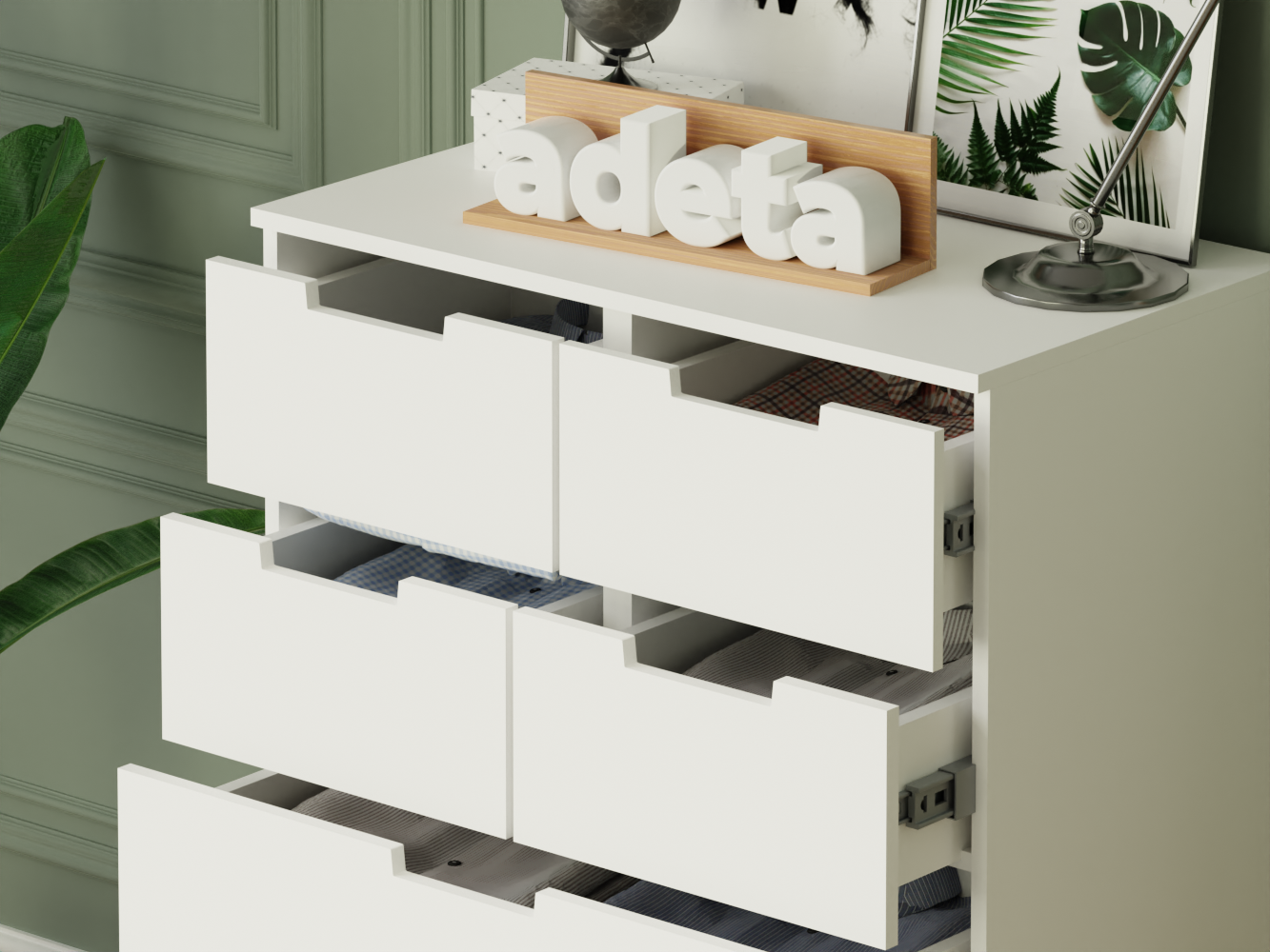 Изображение товара Комод Нордли 15 white ИКЕА (IKEA), 60x45x110 см на сайте adeta.ru