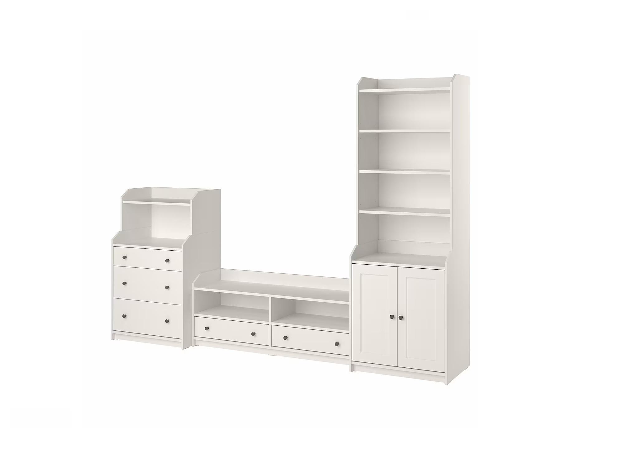 Изображение товара Стенка Хауга 521 white ИКЕА (IKEA), 277x46x202 см на сайте adeta.ru