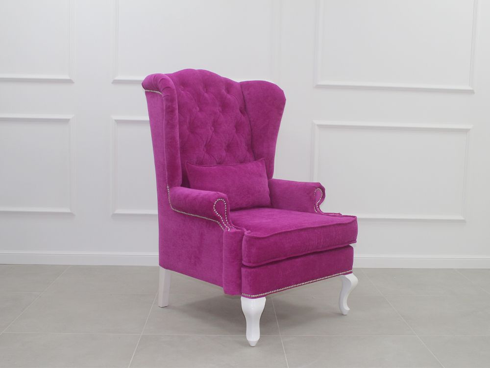 Каминное кресло Оксфорд розовое изображение товара